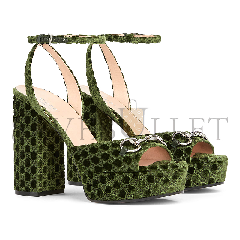 GUCCI WOMEN'S PLATFORM SANDAL WITH HORSEBIT 837395